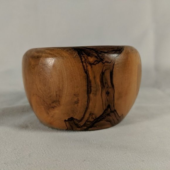 Vintage Olive Wood Herb Spice Grinder Mortar & Pestle Farmhouse Rustic Handmade - Picture 10 of 16